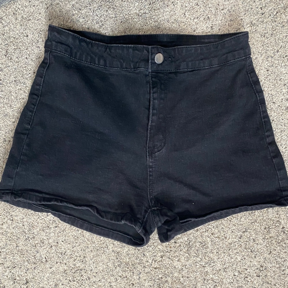 Women's Black Denim Shorts